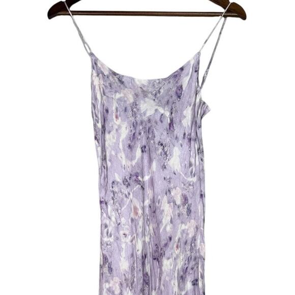 J. Crew Lavender Field Flora Obscura X Cupro Silk Blend Slip Midi Dress 2 Purple - Picture 3 of 15